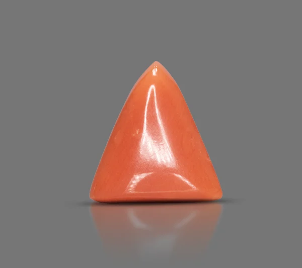 Natural Red Coral (Moonga) Gemstone – Certified, 3.38 Ratti