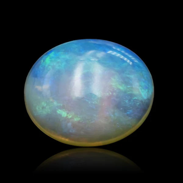 Certified Natural Opal - 7.30 Ratti White Gemstone
